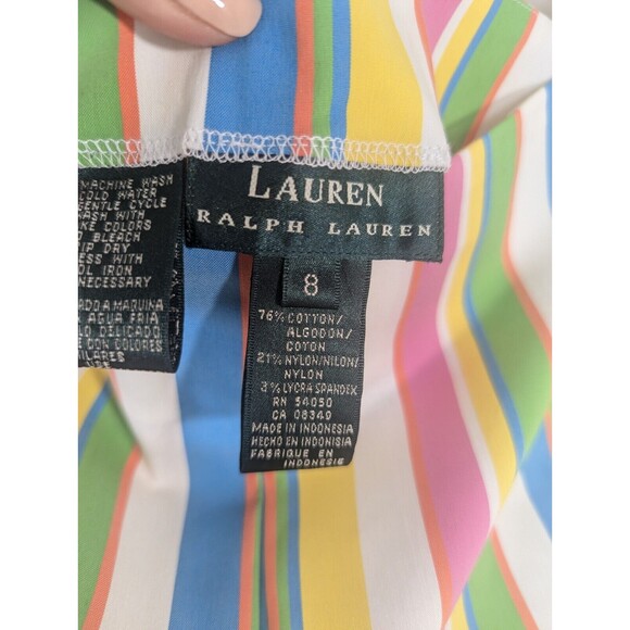 Ralph Lauren LRL NWT Striped Ankle Pants With LYCRA Side Zip Size 8 Vacation - Picture 8 of 12